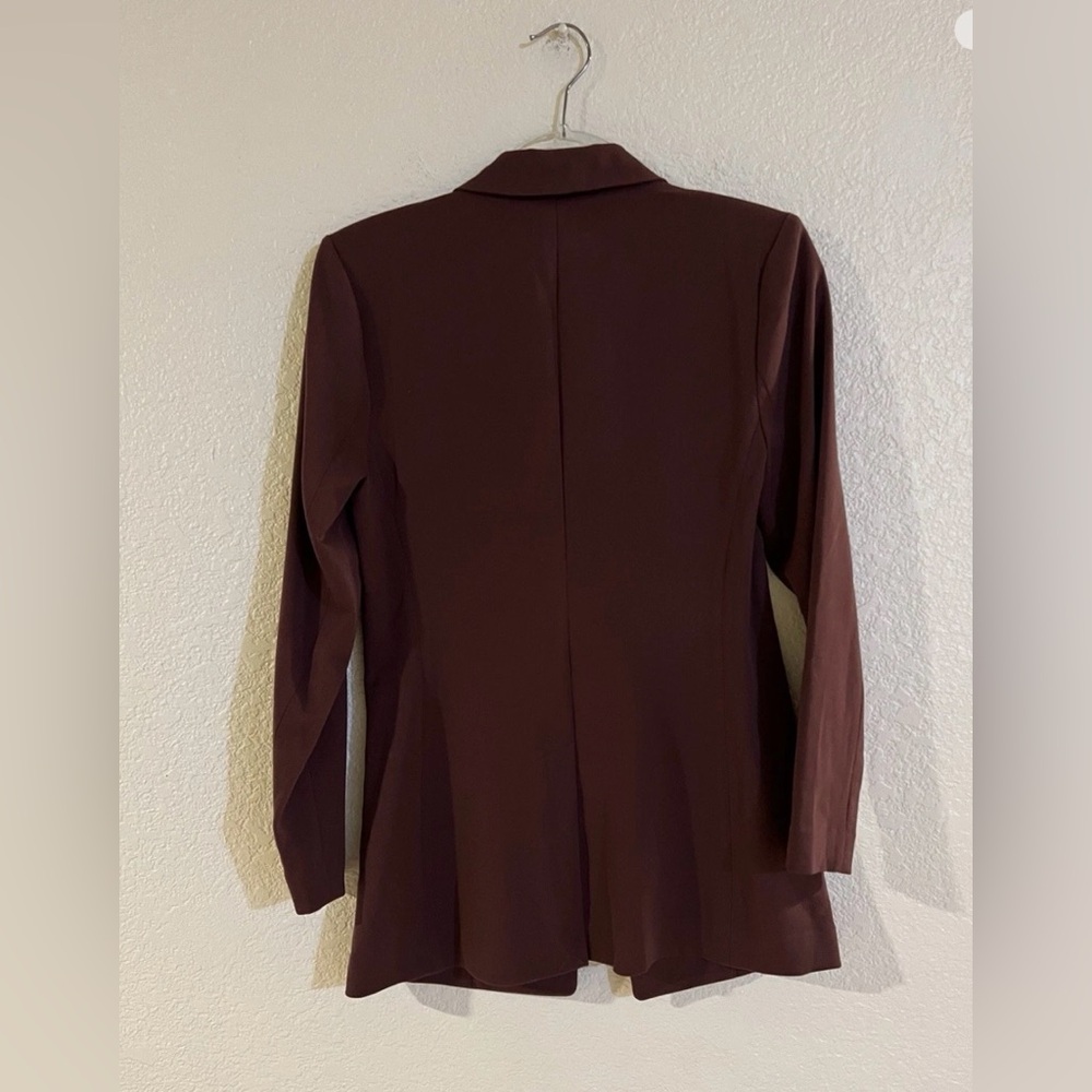 Nic + Zoe The Avenue Blazer Red Wine Color One Button Blazer Size 2 - Picture 9 of 9